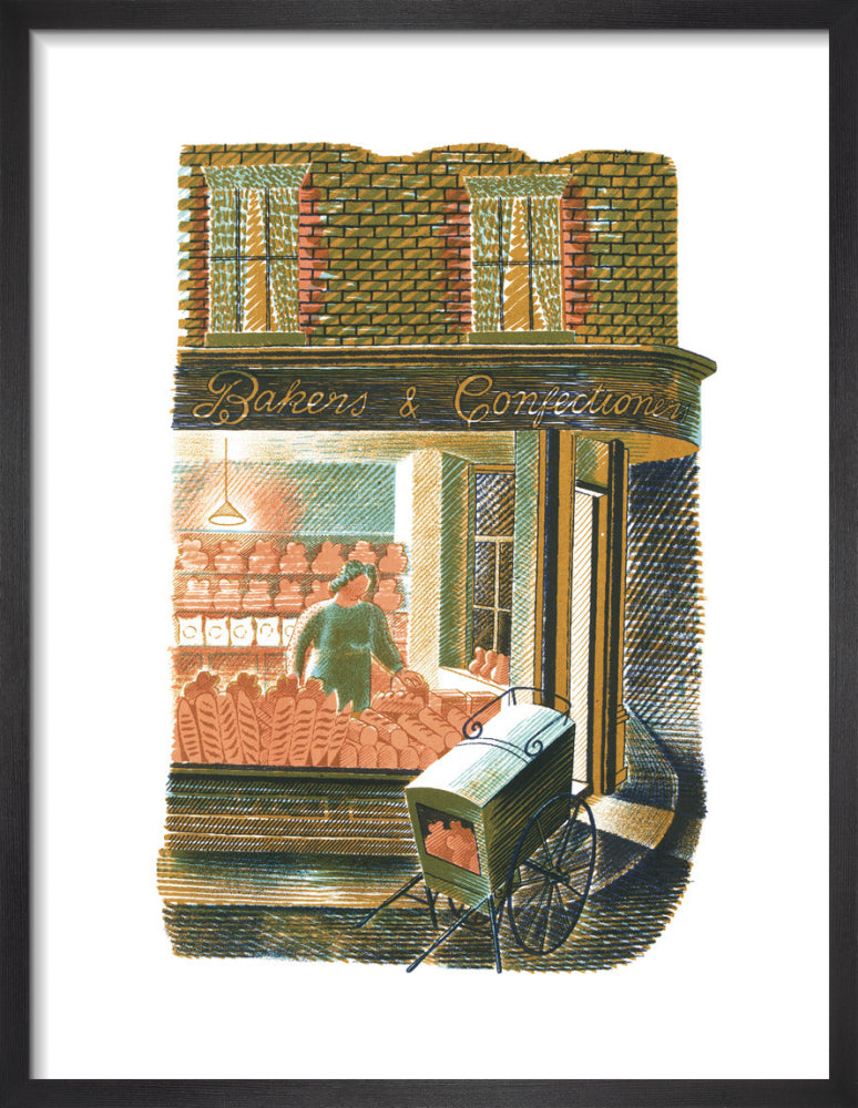 Baker and Confectioner by Eric Ravilious. Framed art print.