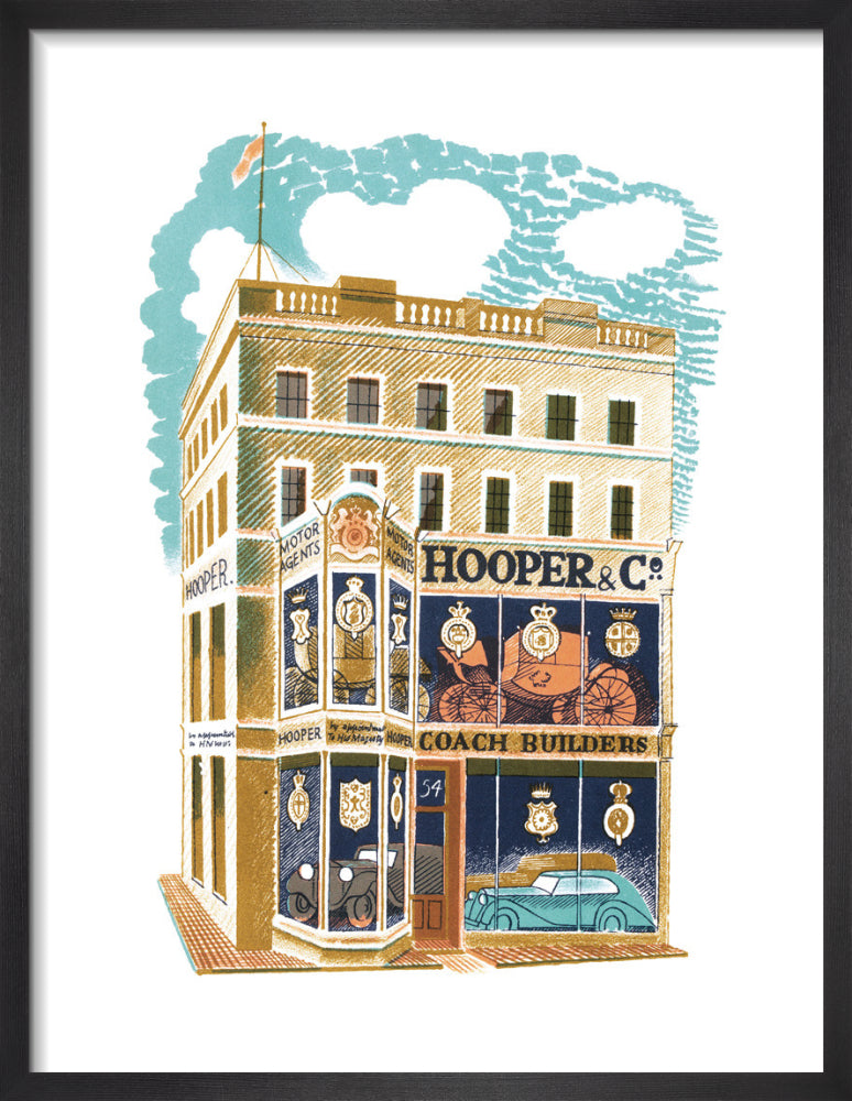 Coach Builder by Eric Ravilious. Framed art print.