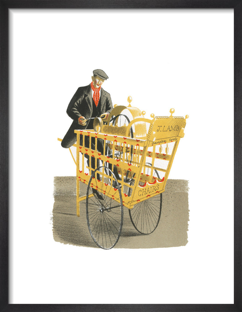 Knife Grinder by Eric Ravilious. Framed art print.