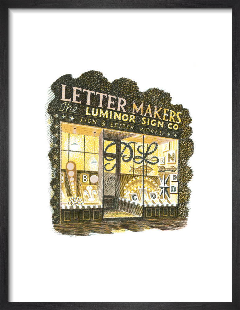Letter Maker by Eric Ravilious. Framed art print.
