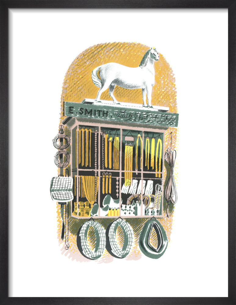 Saddler and Harness Maker by Eric Ravilious. Framed art print.