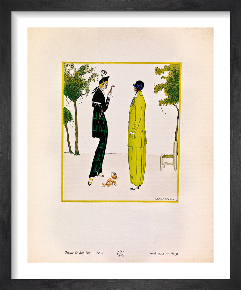 La matinée de printemps by Gazette du Bon Ton. Framed art print.