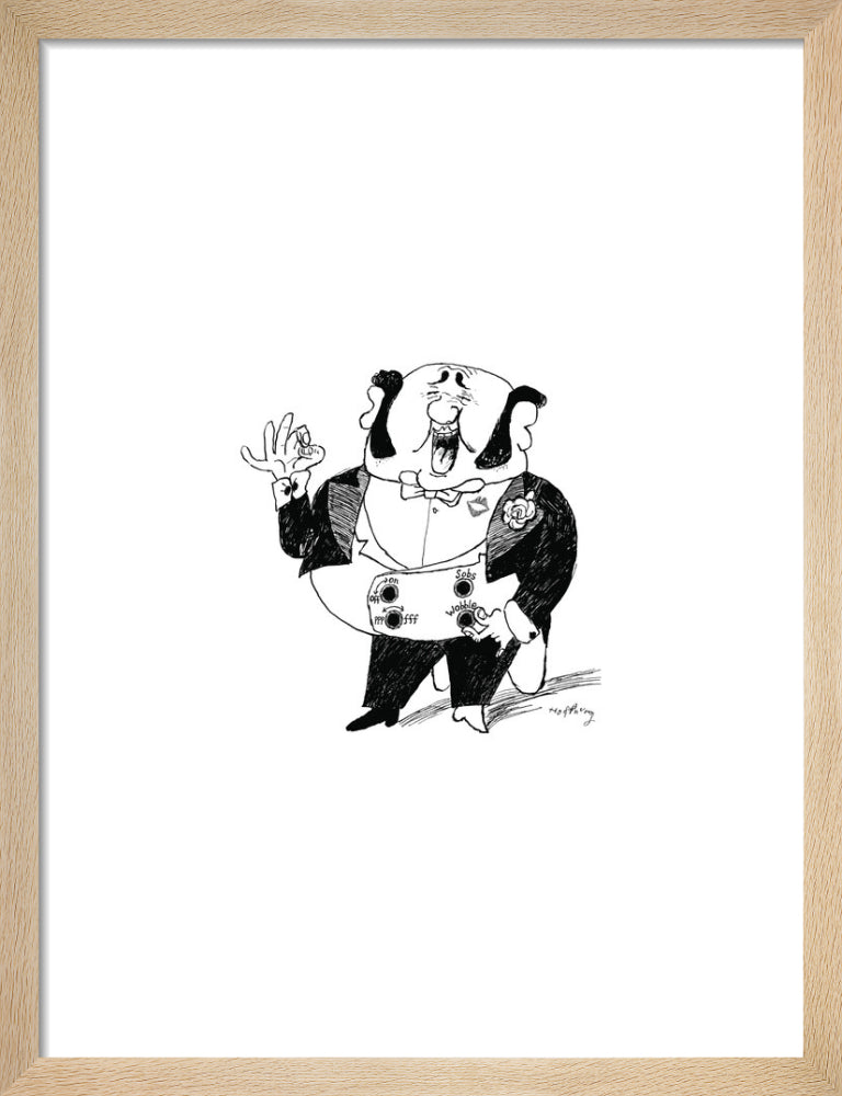 Tenor by Gerard Hoffnung. Framed art print.