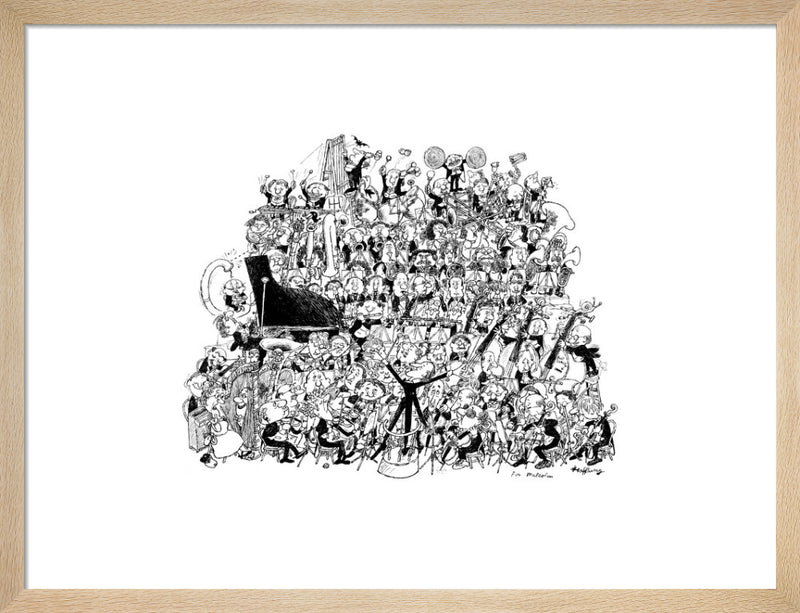 The Hoffnung Symphony Orchestra by Gerard Hoffnung. Framed art print.