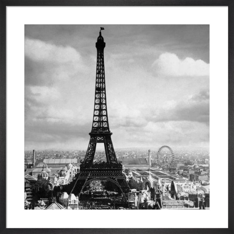 The Eiffel Tower, Paris France, 1897 by Jerry Tavin. Framed art print.