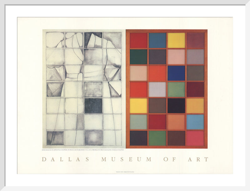 Self-Portrait Next to a Colored Window by Jim Dine. Framed art print.