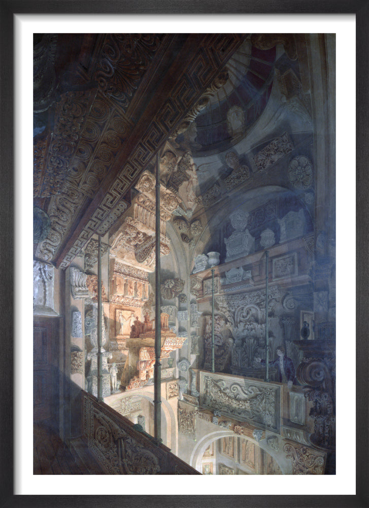 View of the Dome area by lamplight looking south-east. by Joseph M Gandy. Framed art print.