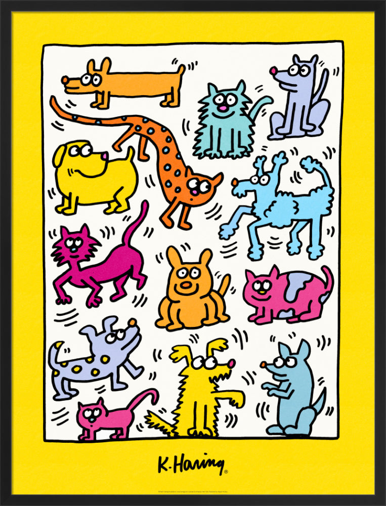 The Humane Society of Broward County 1987 by Keith Haring. Unframed art print.