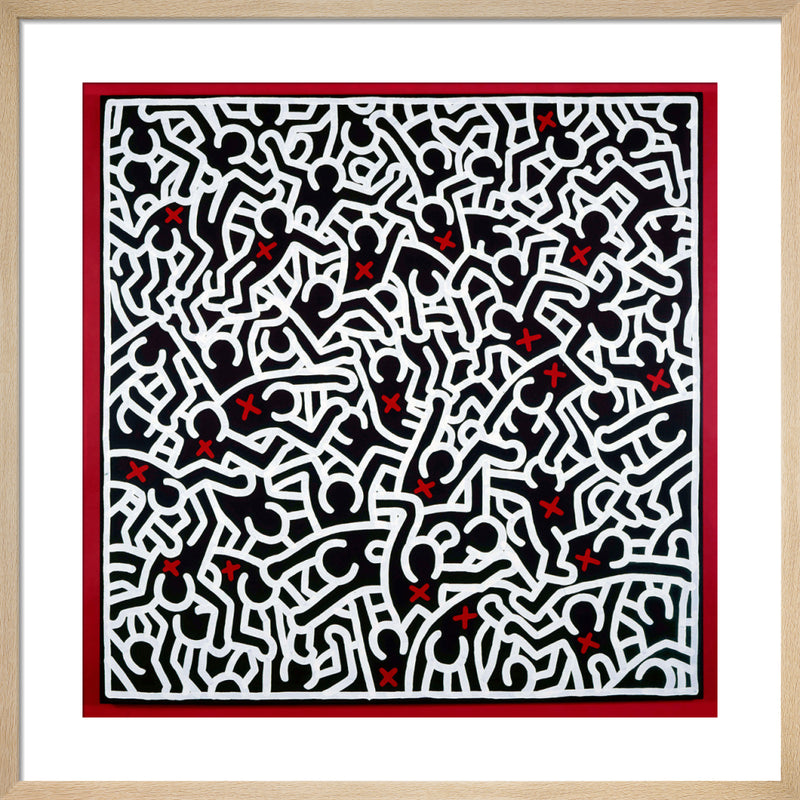 Untitled, 1985 by Keith Haring. Framed art print.
