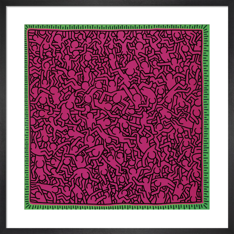 Untitled by Keith Haring. Framed art print.