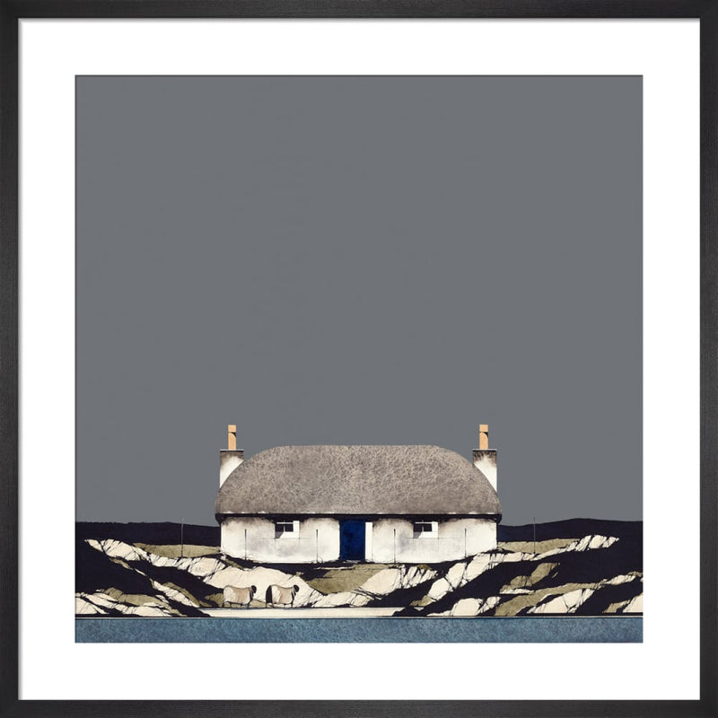 Uist Beachcombers by Ron Lawson. Framed art print.
