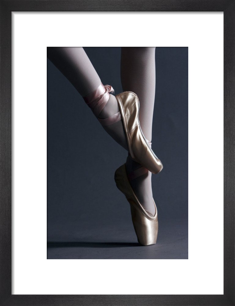 Ballet shoes by Mirrorpix. Framed art print.