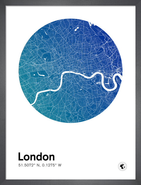 London by MMC Maps. Framed art print.
