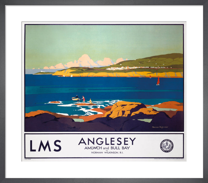 Anglesey by Norman Wilkinson. Framed art print.