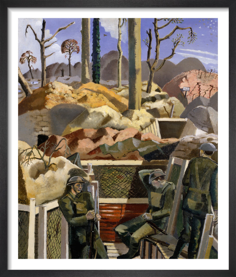 Spring in the Trenches, Ridge Wood, 1917 by Paul Nash. Framed art print.
