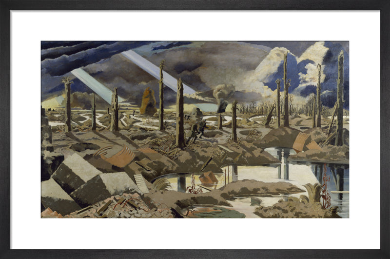 The Menin Road by Paul Nash. Framed art print.