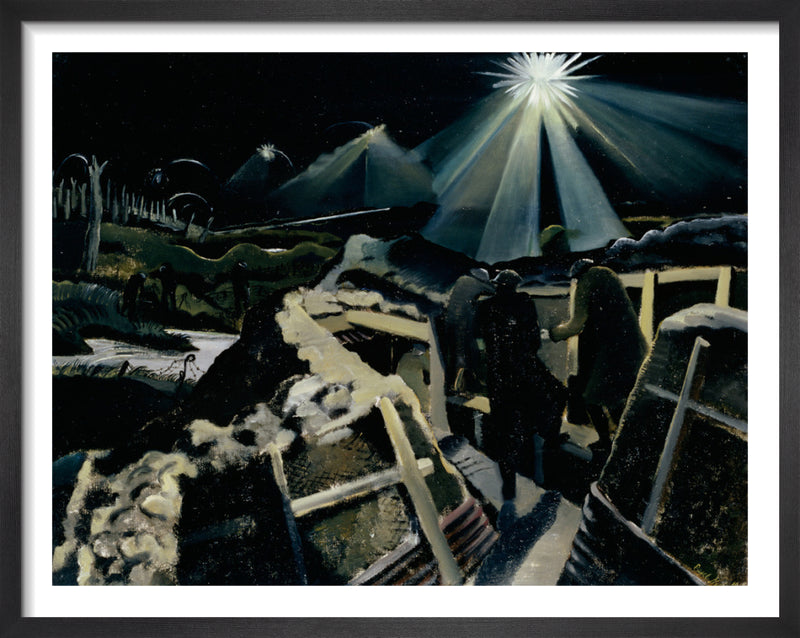 The Ypres Salient at Night by Paul Nash. Framed art print.