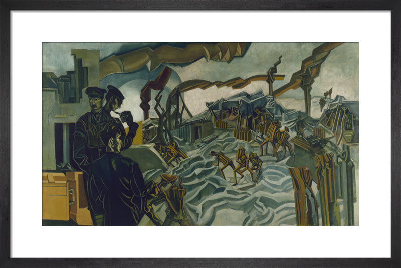 A Battery Shelled by Percy Wyndham Lewis. Framed art print.