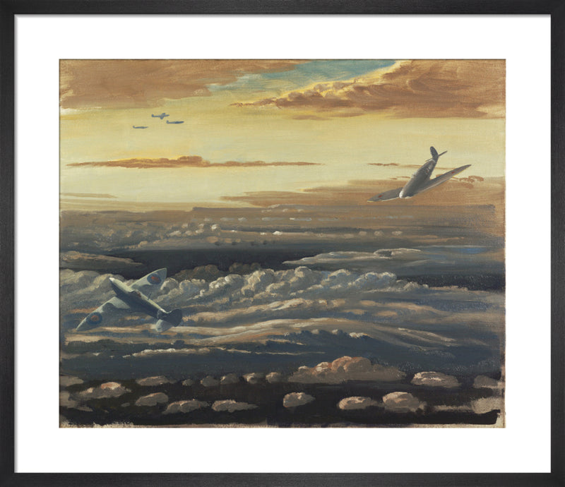 Clouds and Spitfires by Sir Walter Thomas Monnington. Framed art print.