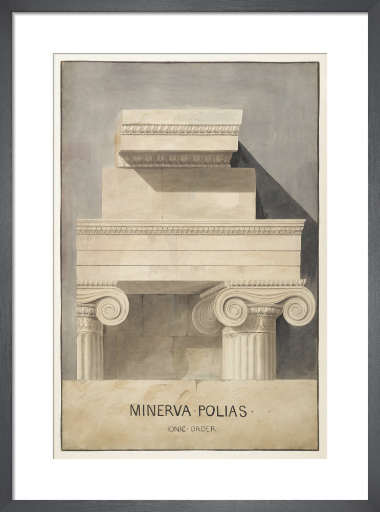 Athens Erechtheum Ionic order by The Soane Office. Framed art print.