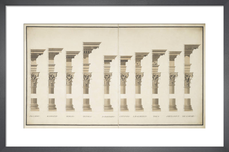 Corinthian orders by The Soane Office. Framed art print.