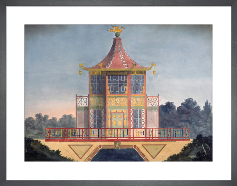 Kew Gardens House of Confucius by The Soane Office. Framed art print.