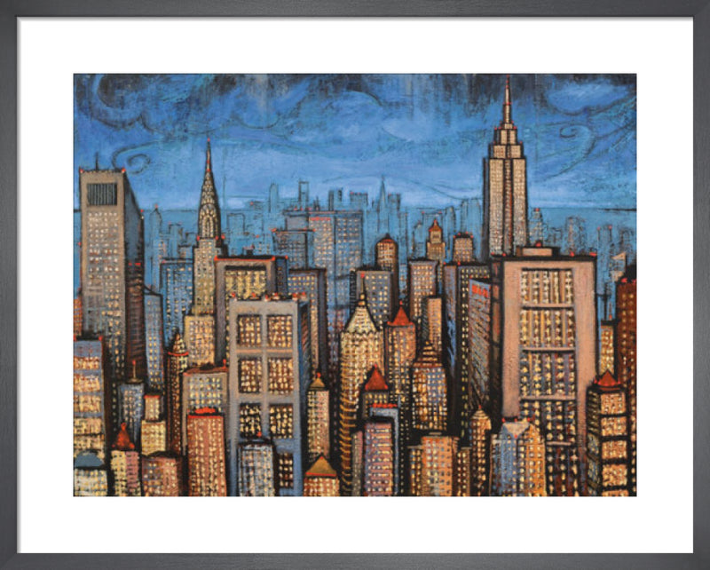 Twilight Skyline by Timothy Craig. Framed art print.