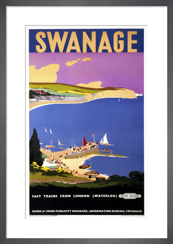 Swanage by Verney L Danvers. Framed art print.