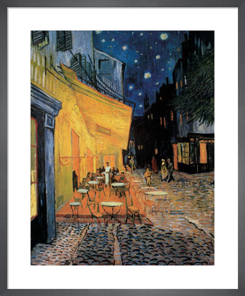 Cafe Terrace at Night by Vincent Van Gogh. Framed art print.