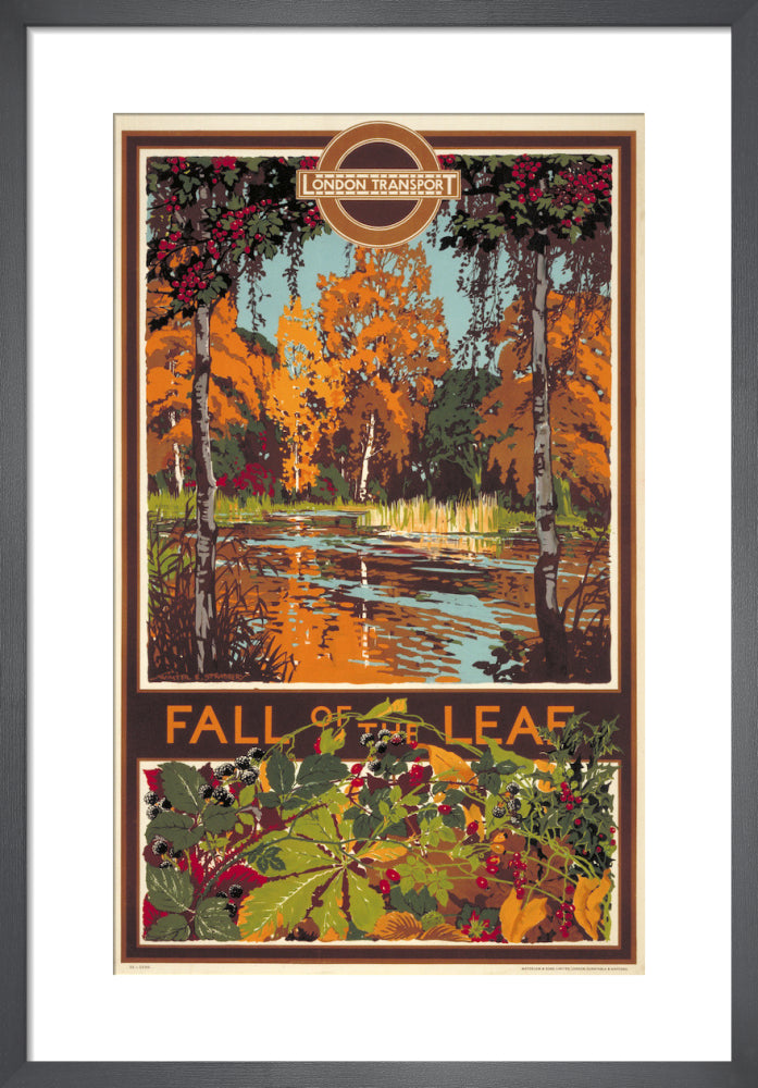 Fall of the leaf, 1933 by Walter E Spradbery. Framed art print.