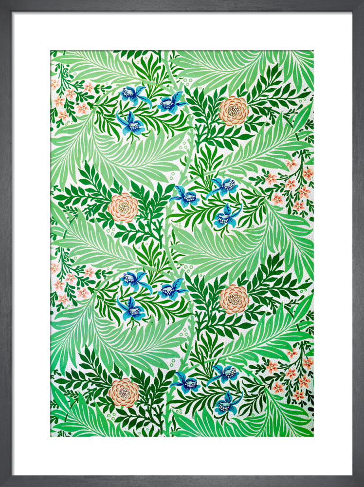 Larkspur by William Morris. Framed art print.