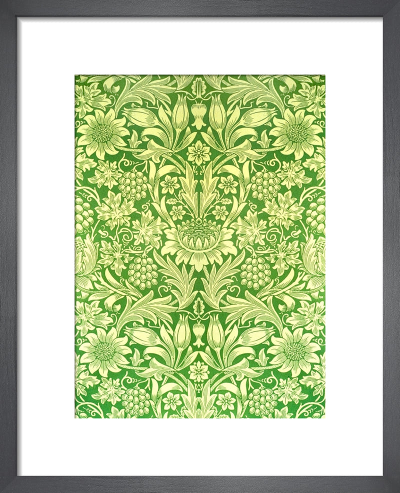 Sunflower by William Morris. Framed art print.