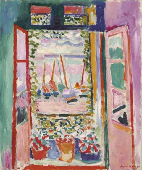 The Open Window, Collioure, 1905 by Henri Matisse. Framed art print.