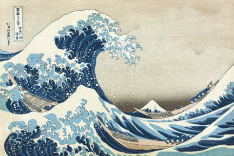 The Great Wave off Kanagawa by Katsushika Hokusai. Unframed art print.