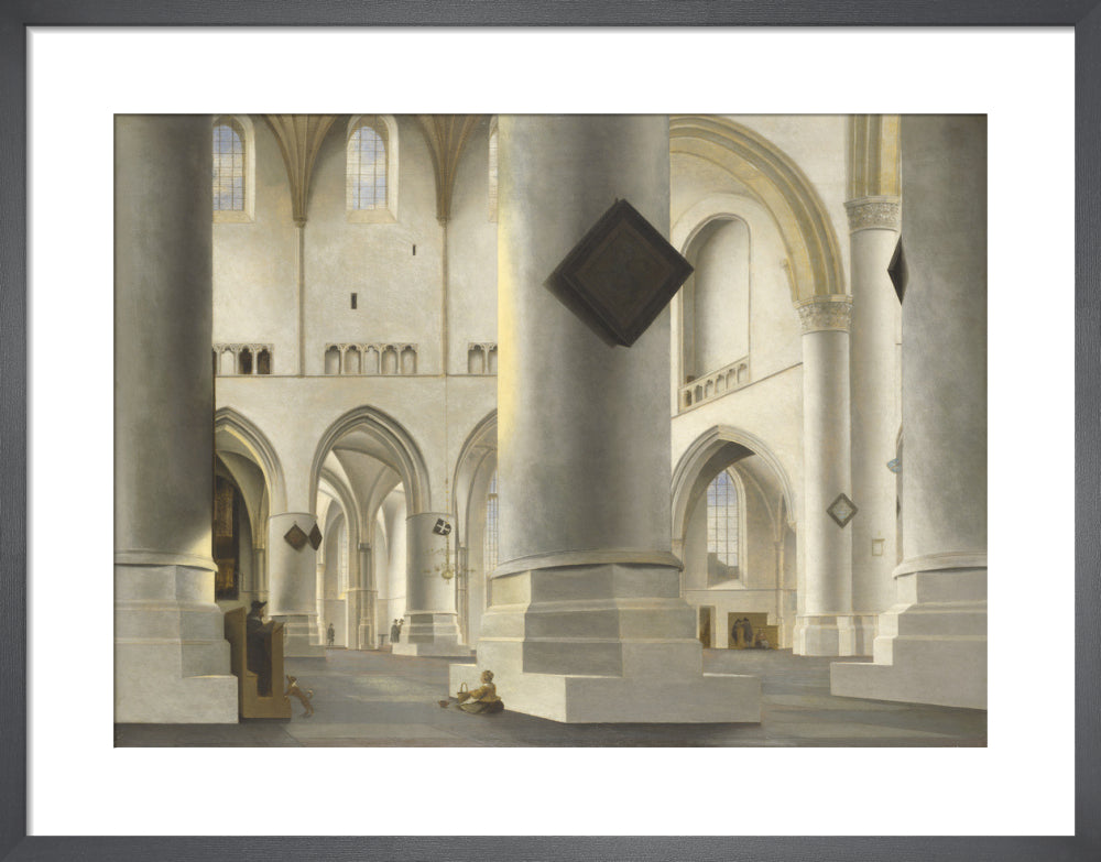 The Interior of the Grote Kerk at Haarlem - Pieter Saenredam - Framed art Print