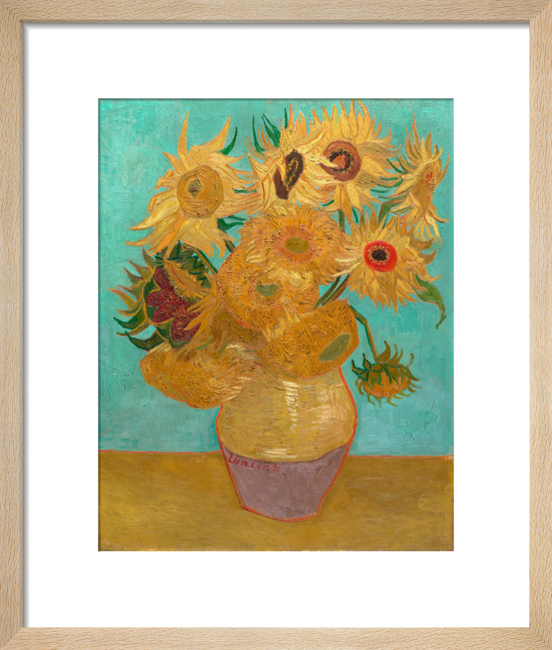 Sunflowers, 1888 -1889 by Vincent Van Gogh. Framed art print.