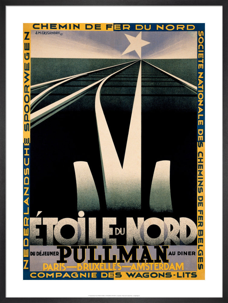 E?toile du Nord by A.M. Cassandre. Framed art print.