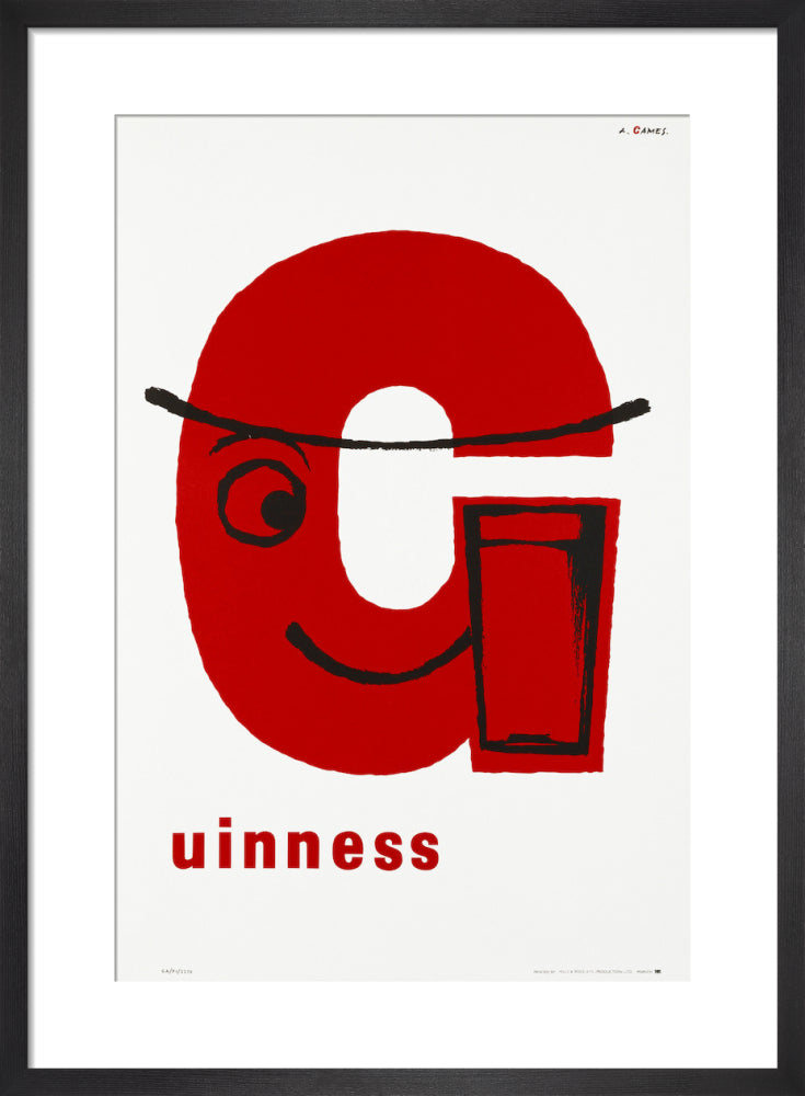 Guinness by Abram Games. Framed art print.