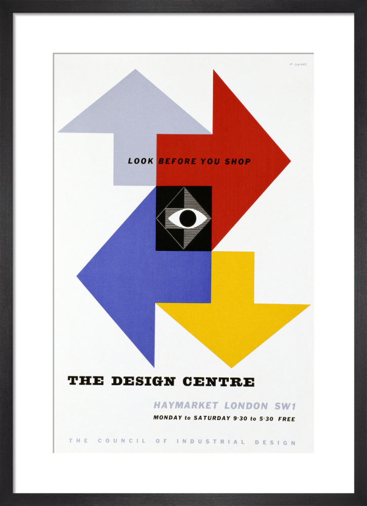 The Design Centre by Abram Games. Framed art print.