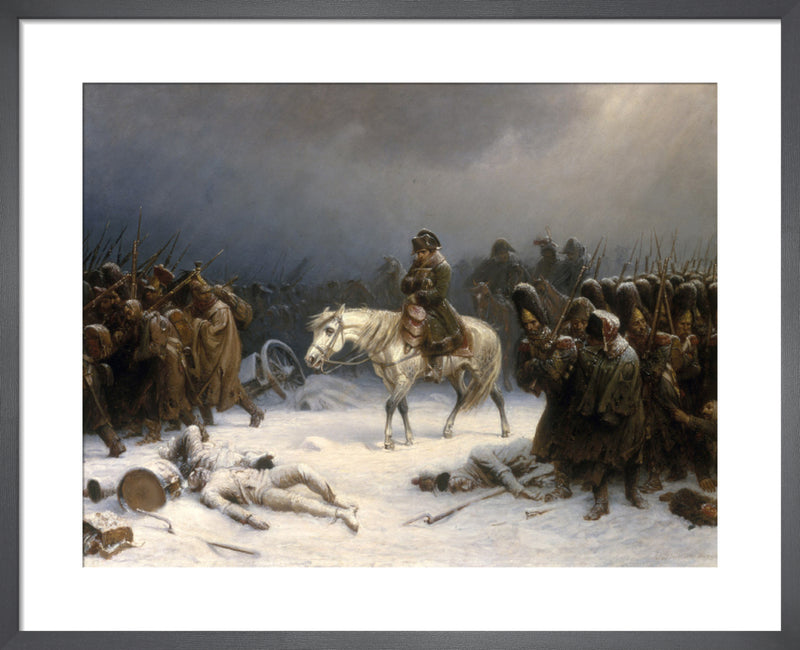 Napoleon's Retreat from Russia by Adolf Northen. Framed art print.