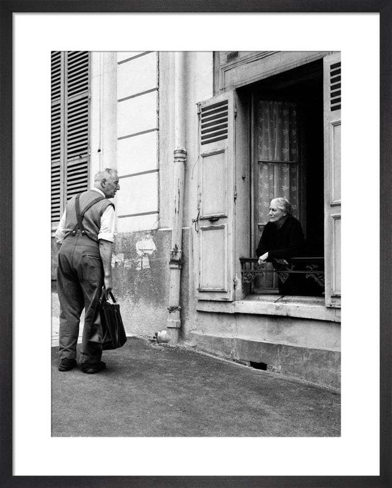 Comment ca va?' Paris 1963 by Alan Scales. Framed art print.