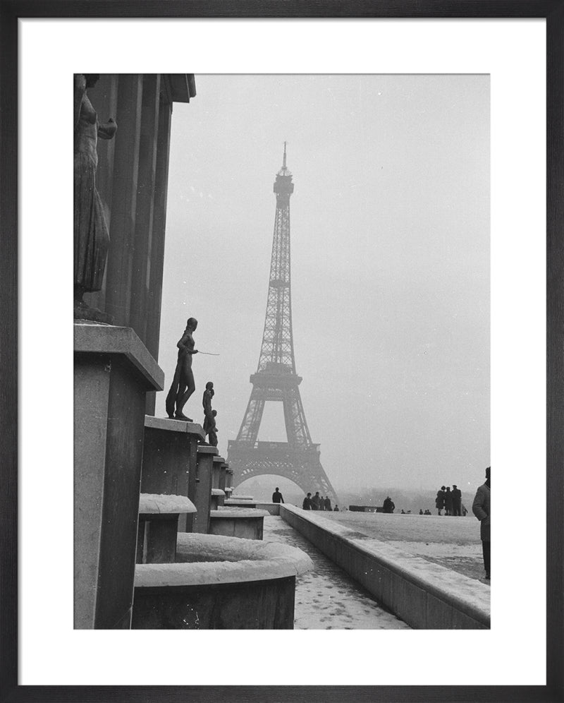 Snow scene by Alan Scales. Framed art print.