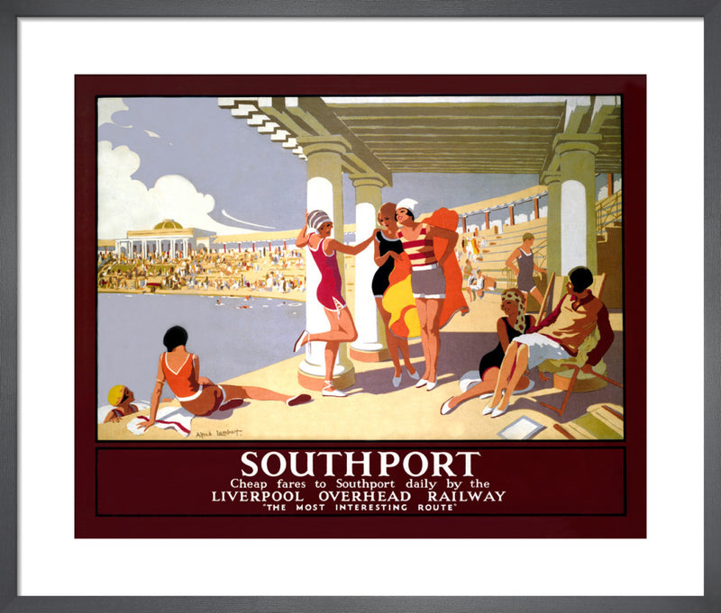 Southport by Alfred Lambart. Framed art print.
