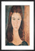 Portrait of a Young Girl (Jeanne Hebuterne) by Amedeo Modigliani. Framed art print.
