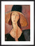 Portrait of Jeanne Hebuterne in a Large Hat, c.1918 by Amedeo Modigliani. Framed art print.