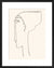 Profile Of A Head by Amedeo Modigliani. Framed art print.