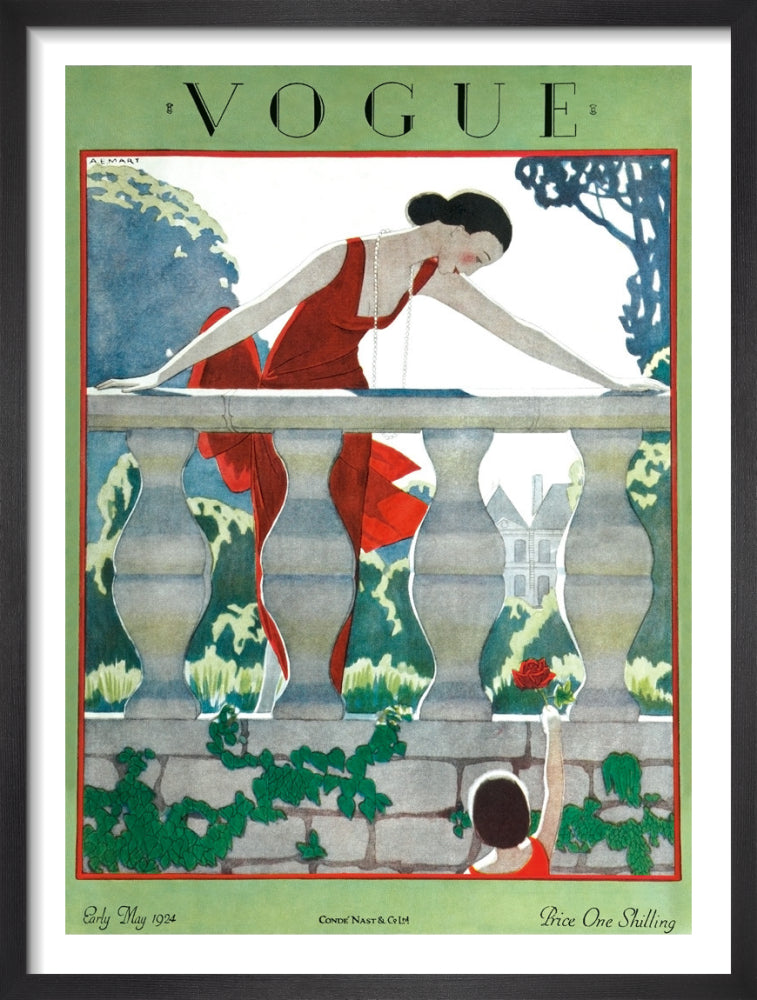 Vogue, Early May 1924 by Andre Edouard Marty. Framed art print.