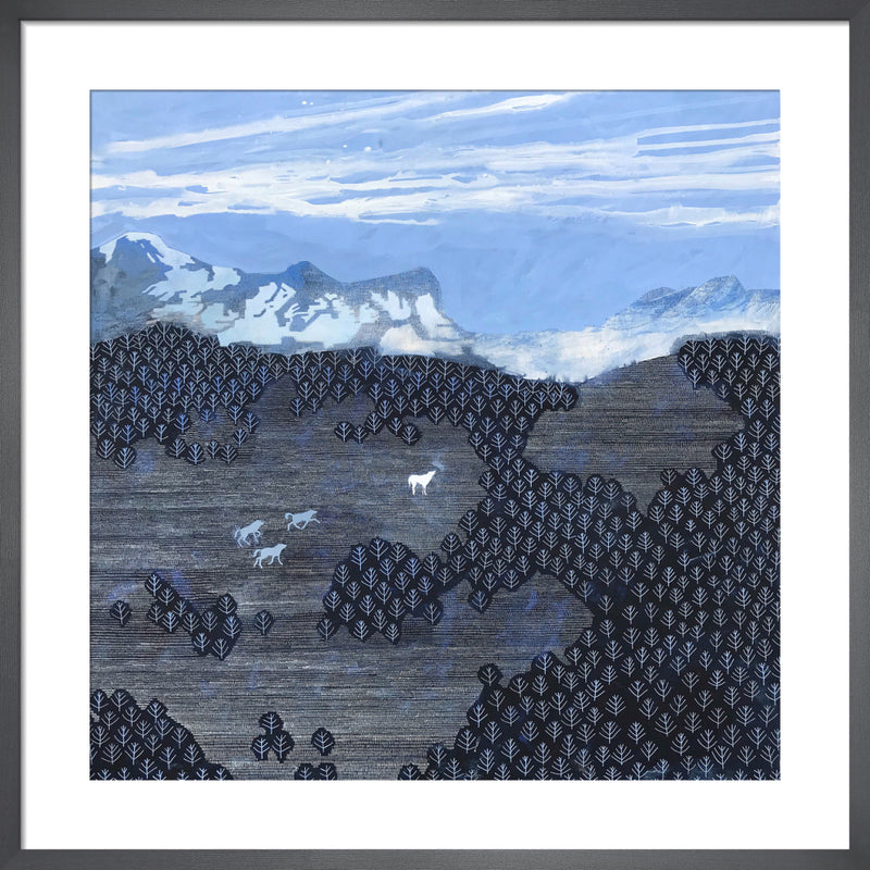 Wolves by Andrew Lansley. Framed art print.