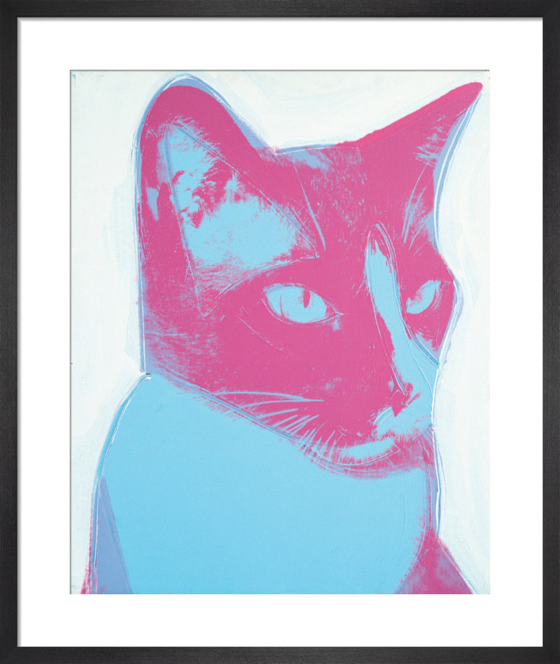 Cat, 1976 by Andy Warhol. Framed art print.