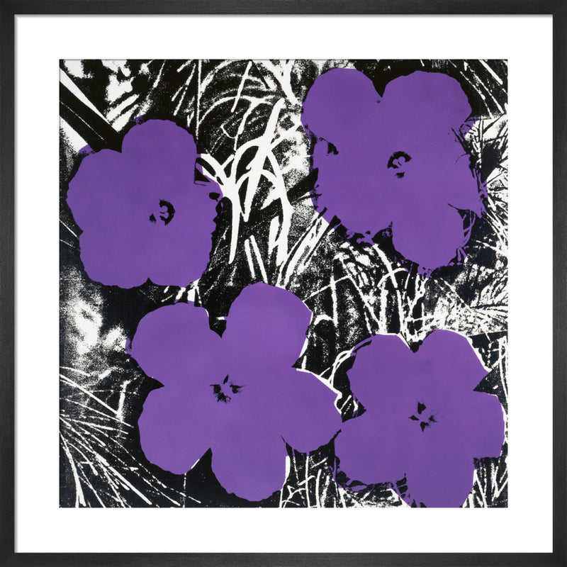 Flowers, c.1965 (4 purple) by Andy Warhol. Unframed art print.